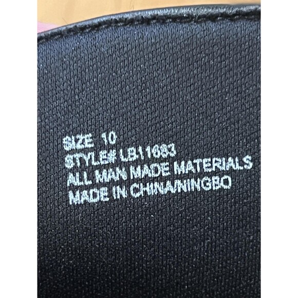 Black Combat Boots Womens Size 10 Chunky Heel Lace Up All Man Made Materials - Picture 12 of 12